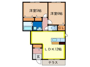 レトア感田　C棟の物件間取画像